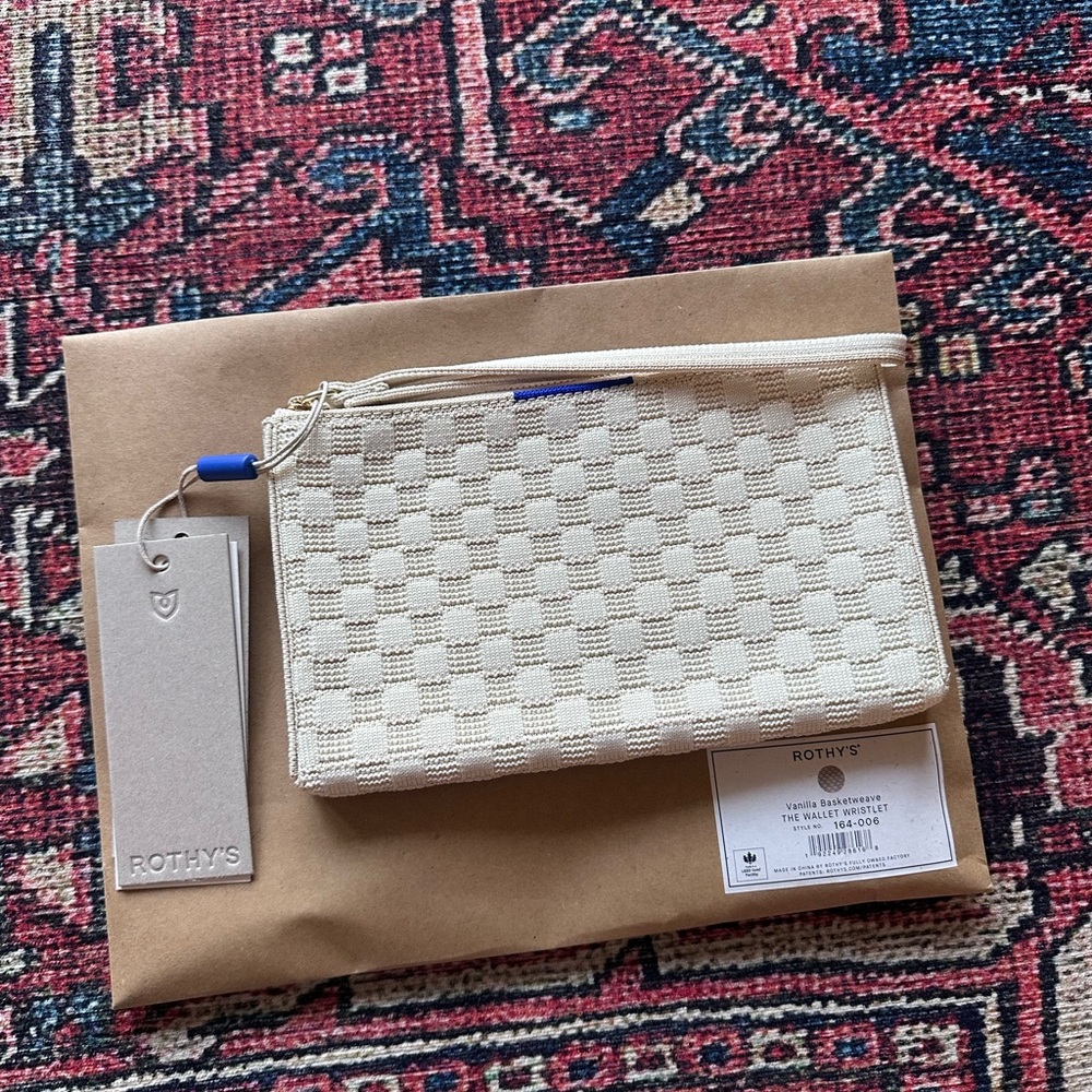 Rothy's Cream Textured Wallet